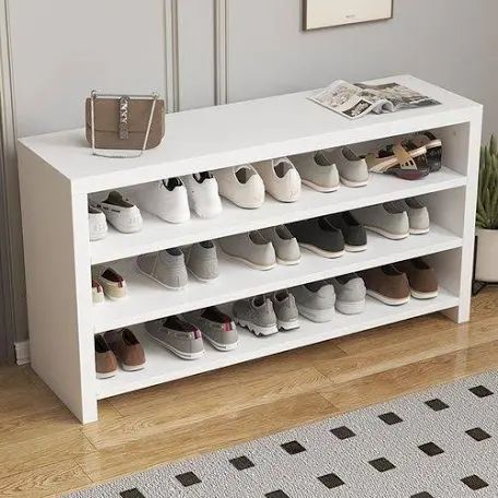 Compact Metal Shoe Storage Rack